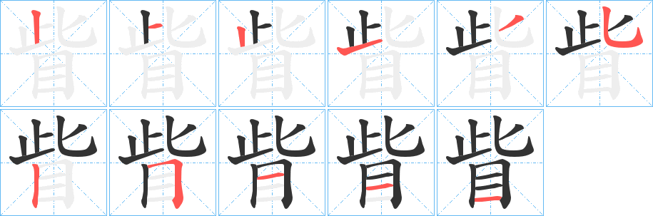 眥字的筆順?lè)植窖菔?></p>
<p><span id=