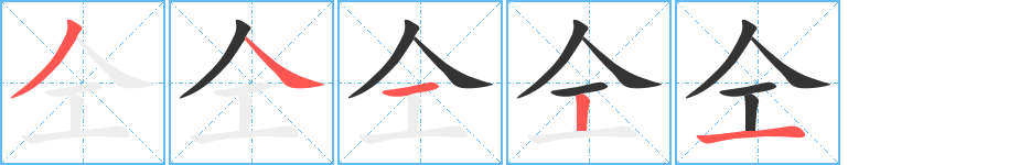 仝字的筆順?lè)植窖菔?></p>
<p><span id=
