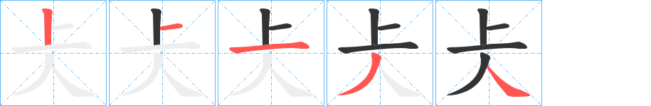 仧字的笔顺分步演示