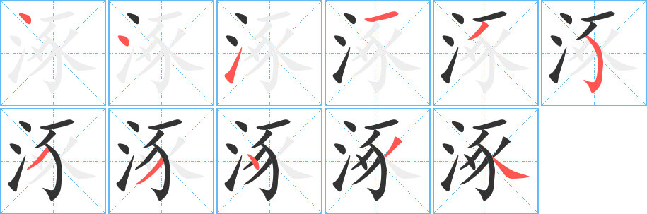 涿字的筆順?lè)植窖菔?></p>
<p><span id=